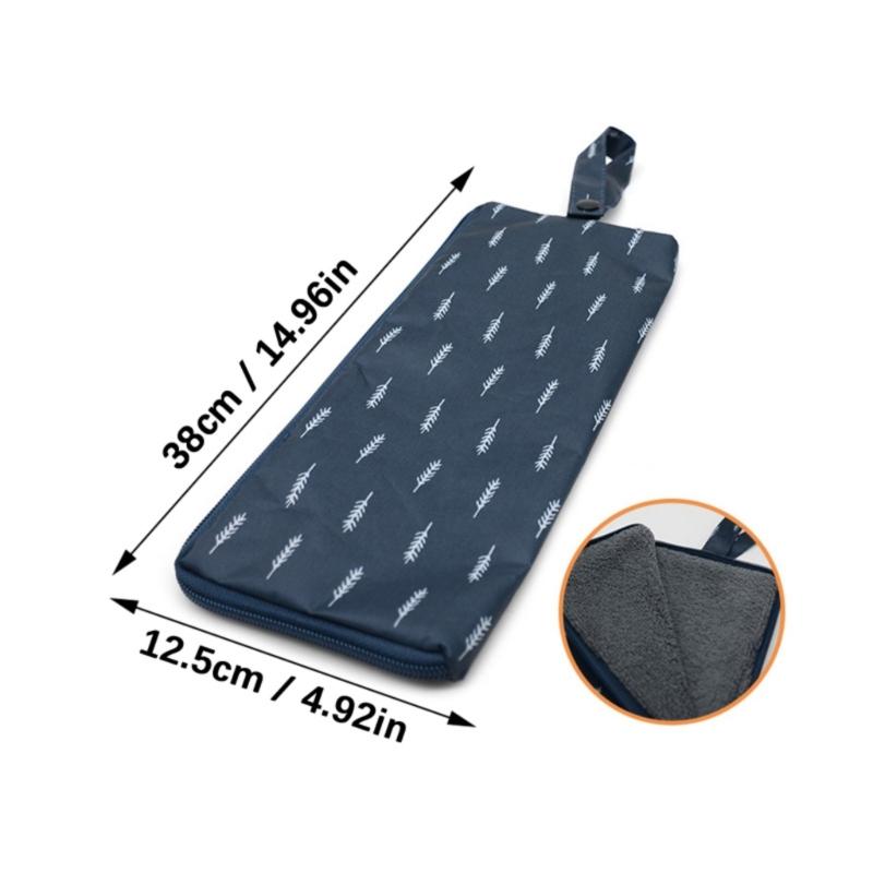 Набор из 2 многоразовых чехлов для зонтов с абсорбирующей подкладкой, дорожные портативные сумки-чехлы для хранения складных зонтов для дождливых дней