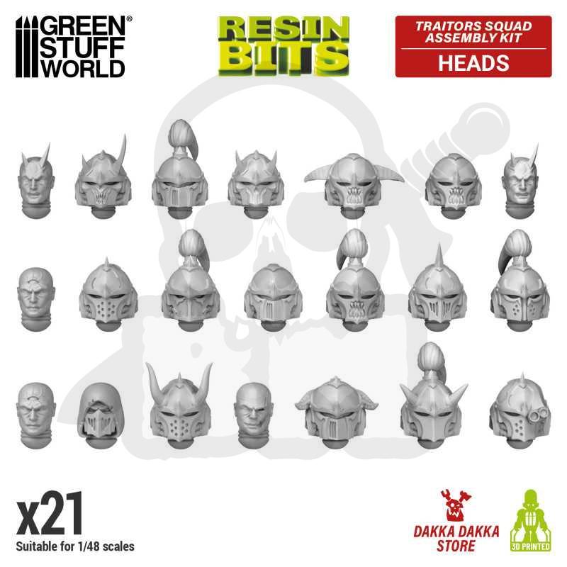 Gstu519036 3d printed dakka traitors heads