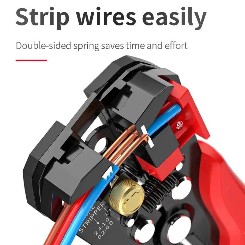 Щипцы для резки кабеля Профессиональный электрик Инструменты для зачистки проводов Регулируемый автоматический инструмент для зачистки проводов Многофункциональные плоскогубцы