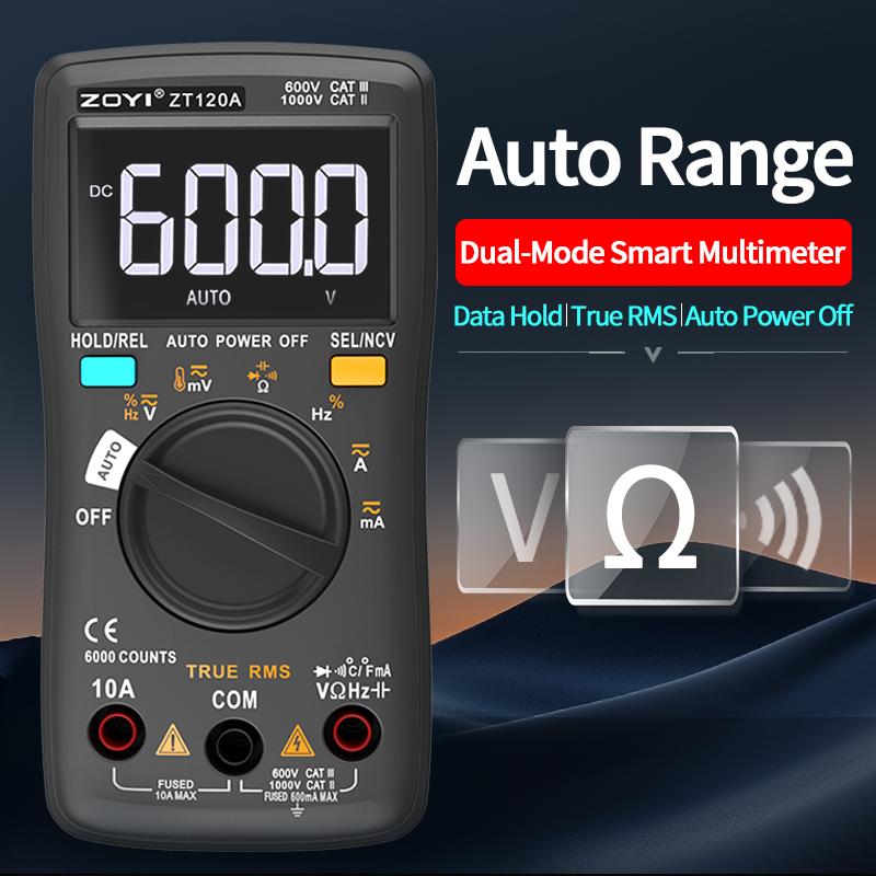 ZOYI -102A High-Precision Fully-Auto Pocket Digital Smart Multimeter with Anti-Burn Protection - Professional Electrician's Tool
