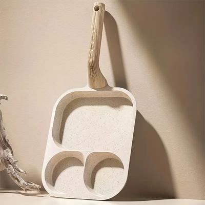 Сковорода для завтрака 3-в-1, Алюминий с антипригарным покрытием, Совместима с индукционными и газовыми плитами, Сковорода для яиц и стейков, Только ручная мойка, Кухонная посуда