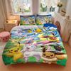 Pokmon Rainbow Celebration Print 3Pcs Bedding Setduvet Cover With 2 Bedropillowcase Home Birthday Gift