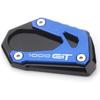 For Suzuki GSX-S 1000GT 2022 Motorcycle CNC Support Extension Plate Kickstand Side Stand Pad gsxs 1000 gt gsxs1000gt Accessories (blue)
