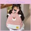 Bear Children Little Backpack Zipper Design Adjustable Shoulder Straps Schoolbag