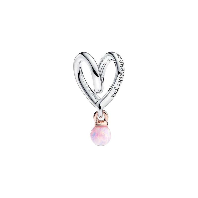 Pandora Heart shape design 925 silver pendant women's silver 783242C01