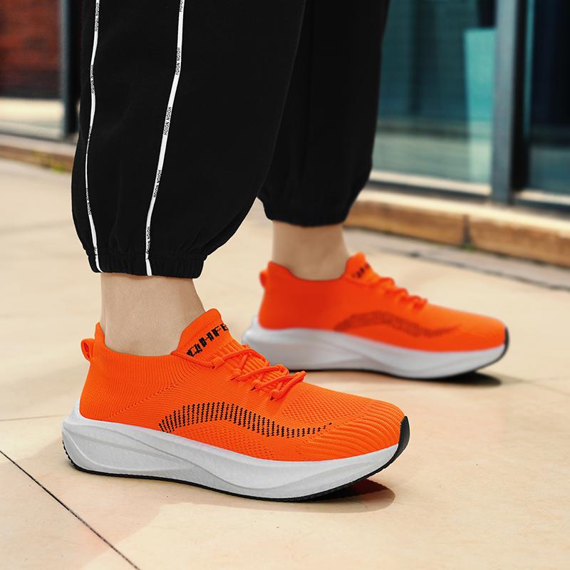 Mens Running Shoes 2026 New Breathable Lightweight Cushioning Daily Leisure Sports Shoes Comfortable Flat Sneakers for Man