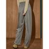 Coolhut British Style Design High-Waisted Spring and Autumn New Plaid Color-Blocking Retro Slimming Wide-Leg Pants Women's Casual Pants