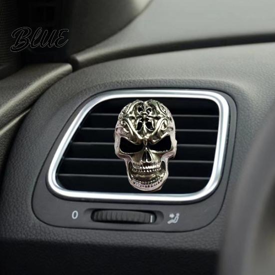 Сплав Череп Авто Ароматизатор Держатель Зажим в Вентиляционное Отверстие Автомобиля Ретро Панель Приборов Уникальный Подарок для Энтузиастов Отделка Смешная Голова Аксессуары для Салона Персонализированный