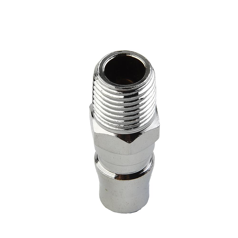 NITTO Male Thread Adapter Air Fitting Male Coupler Silver