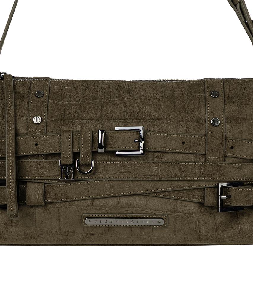 Treemingbird Multi-Belted Mini Shouder Bag [ Khaki ]
