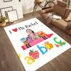 Girl With Overalls And Headband Square rugs are a great choice for living rooms, bedrooms, home décor, and as gifts.