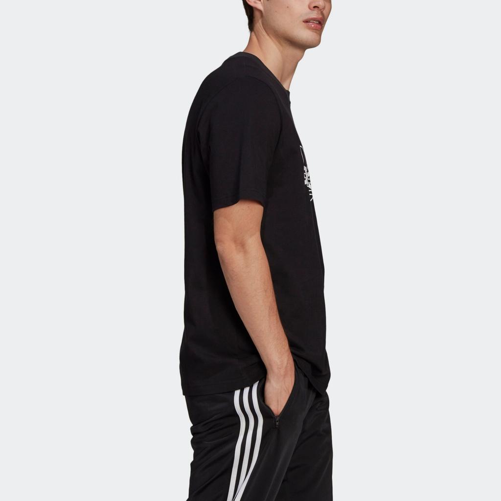 Adidas Originals Graphic Logo Casual Fashion Simple Short Sleeve T-Shirt Men Tops Black White GN2440