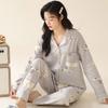 Women's Cardigan Long-sleeved Long Pants Cotton Pajamas Homewear   New Women's Cute Cartoon Comfortable Suit Can Be Worn Outside