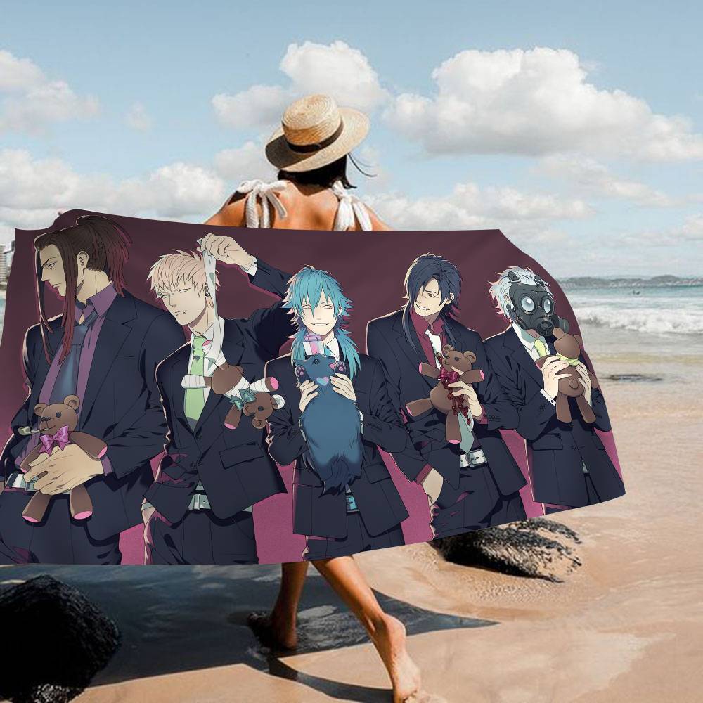 BL Game D-Dramatical M-Murder Anime Beach Swimming Towel Soft Absorbent Washcloth Children's Gifts for Kids Travel Camping Gym