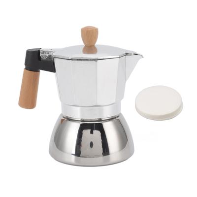Кофеварка для плиты из нержавеющей стали Cafetera Coffee Pot с бумажным фильтром для ручного приготовления мокко