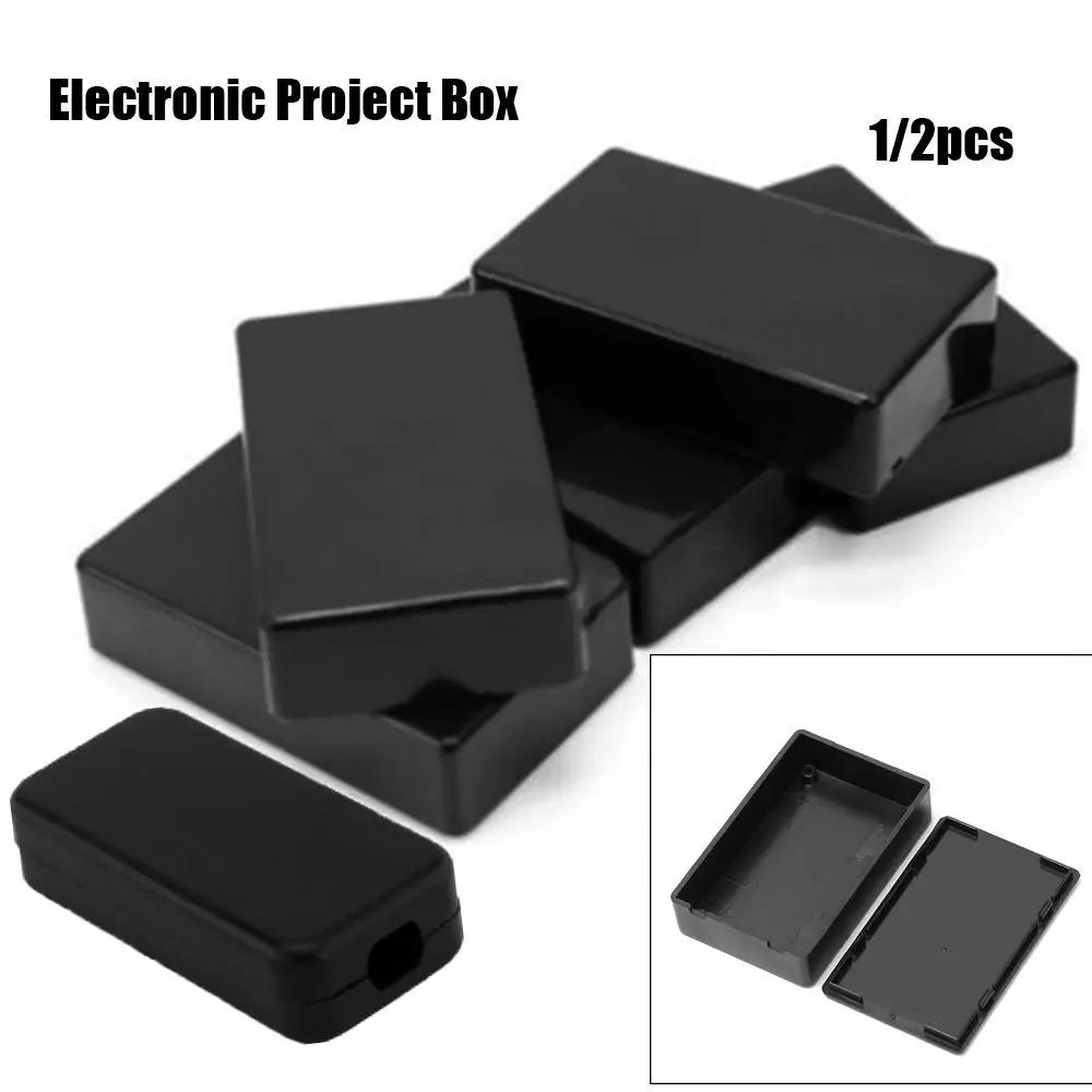 1/2pcs Electronic Project Box Waterproof Cover Project DIY Black Instrument Case Enclosure Boxes ABS Plastic 9 sizes Supplies