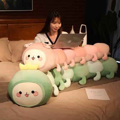 Мультяшная Мягкая Гусеница Подушка Плюшевая Игрушка Кукла Зеленая Кукла-Гусеница Кукла для Девочки