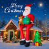 9.5FT Xmas Yard Decor Inflatable Christmas Santa Claus Decorations Reindeer Gift LED Home Ornament Christmas Gifts Supplies Toy