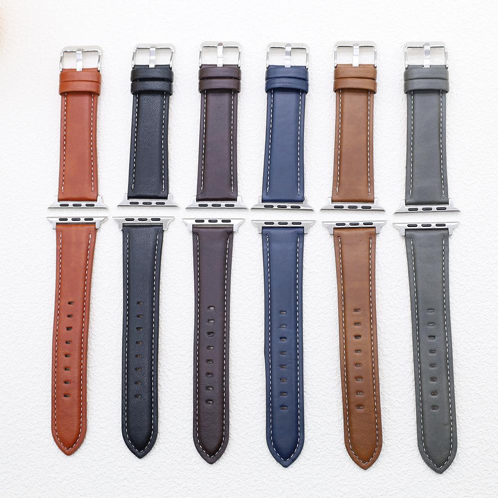 Кожаный ремешок для Apple watch Ремешок 44 мм 40 мм 45 мм 41 мм 42 мм 38 мм 49 мм 46 мм браслет iwatch series10 Ultra 2 9 SE 8 7 6 5 4