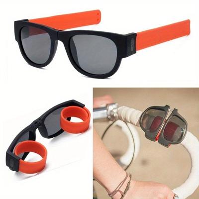 Модные складные солнцезащитные очки на запястье, трендовые креативные мужские и женские складные квадратные солнцезащитные очки, спортивные очки для вождения, езды на велосипеде, складные очки-браслет