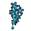 Crystal Blue Clor Flower Brooches For Women Vintage Large Fashion Pin 2 Colors Available High Quality New Arrival