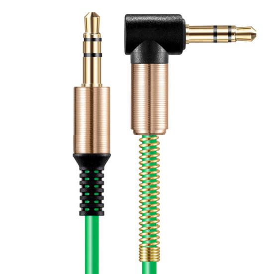 Аудиоадаптерный кабель 3,5 мм штекер прямой к угловому для телефона MP3 автомобильной колонки