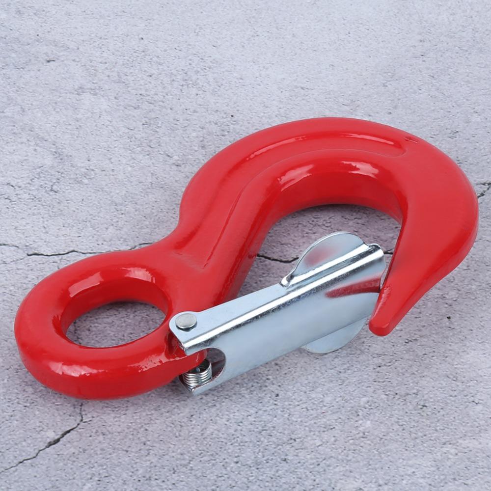 5000kg Load Capacity Alloy Steel Crane Hook Red Safety Latch Hook Ship Construction