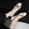 Chao Soft~ Bow Ballet Flats Women's 2025 Spring New Round Head Single Shoes Light Mouth Versatile Ladyshoes