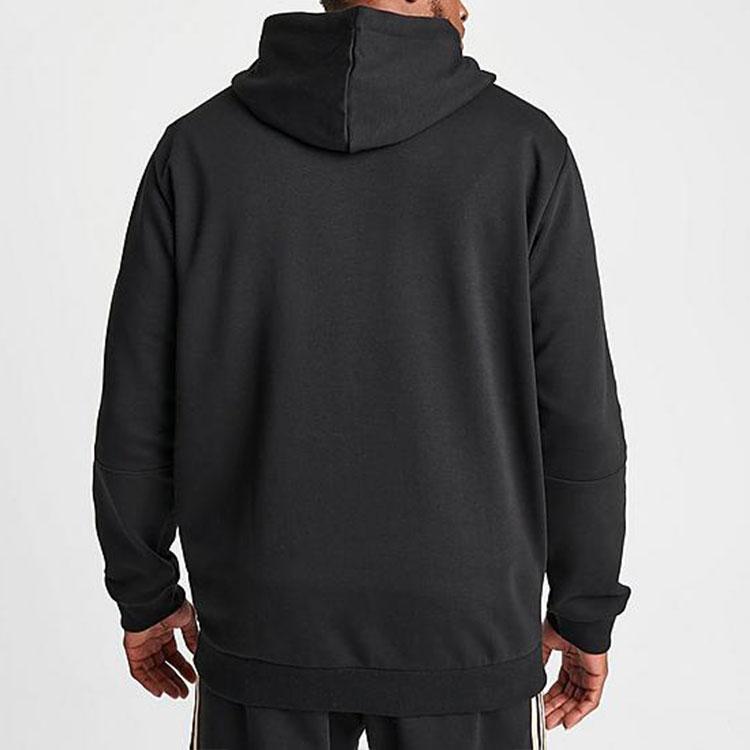 Adidas Мужская толстовка с капюшоном Originals с длинным рукавом и полосками, черная IS2579