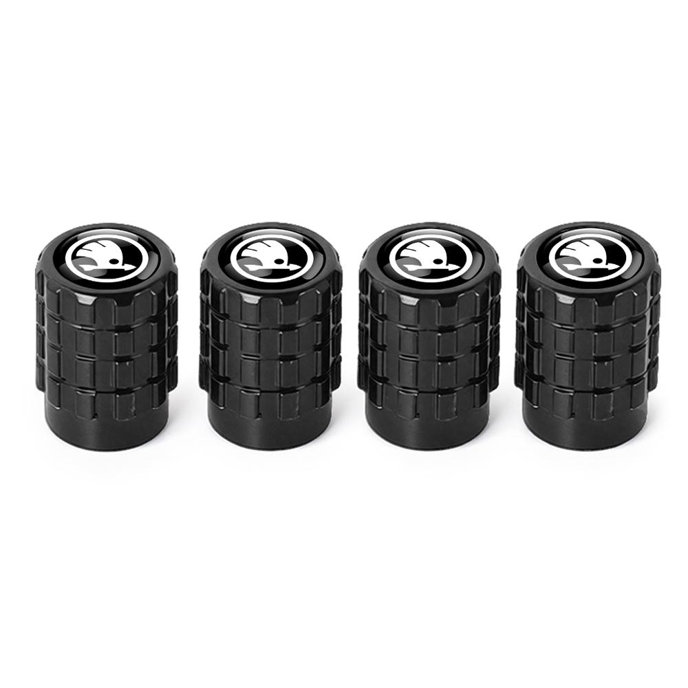 ADT1 Car Styling Metal Car Tire Valve Caps Dust Prevention Accessories For For Skoda Octavia MK2 MK3 A7 Fabia Karoq Kodiaq VII Rapid