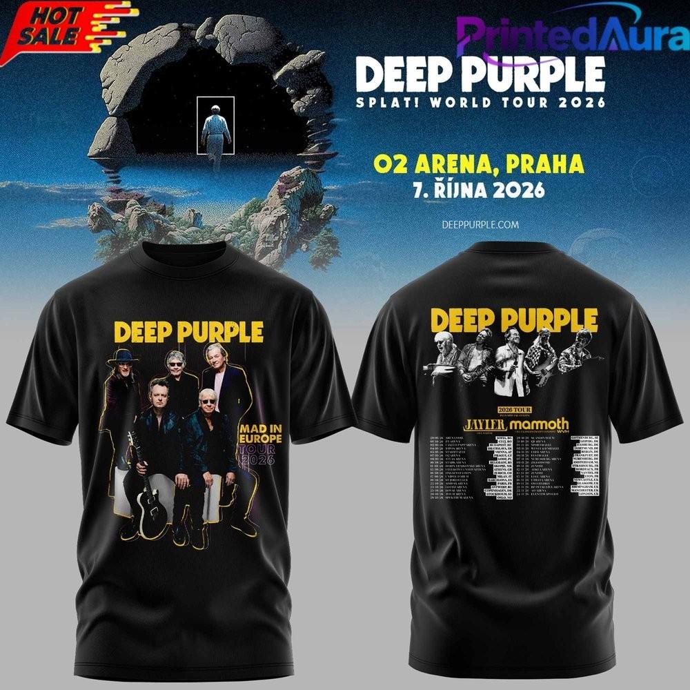 Deep Purple SPLAT Мировой Тур 2026 Хлопковая Унисекс Футболка LI197