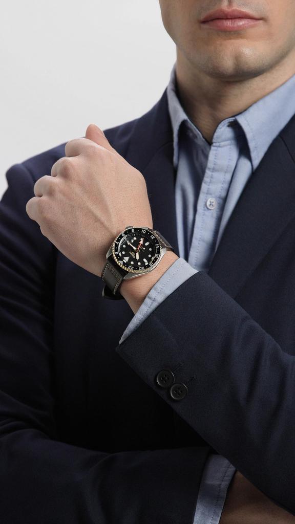 Seiko 5 Sports SKX GMT Автоматические часы с черным циферблатом SSK036 Мужские