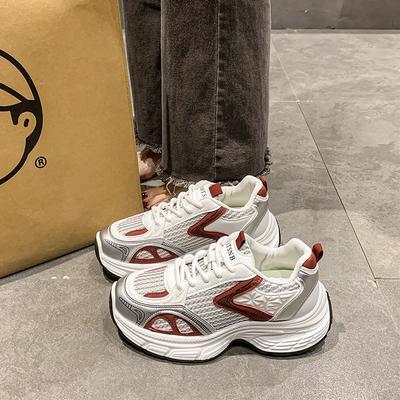 Модные красные универсальные повседневные кроссовки Ankela для женщин, новинка сезона весна-осень 2025, высокая эстетическая ценность, трендовая повседневная спортивная обувь