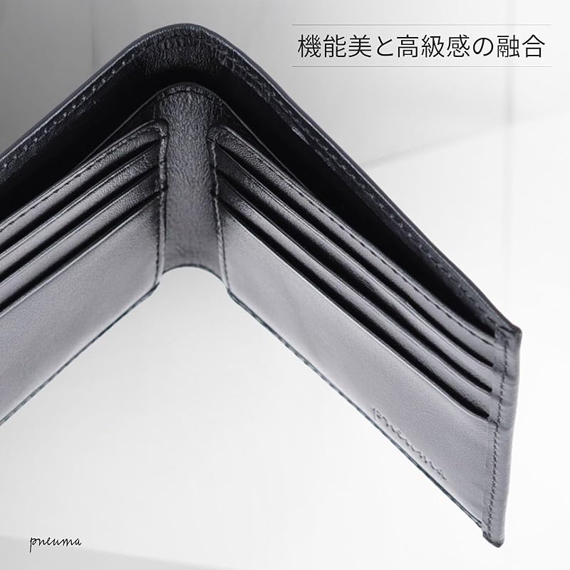 [JPSpiritus] pneuma Mark.II wallet men's bi-fold simple luxury vegetable tanned leather Holds 12 pieces With coin purse card case coin case money clip