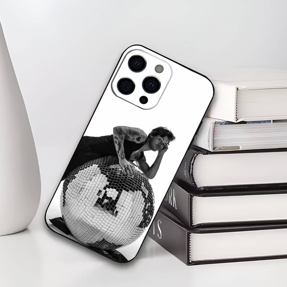 Чехол для телефона H-Harry S-Styles для iPhone 17,16,15,14,13,12,11 Plus,Pro Max,XS, Мягкий силиконовый черный чехол