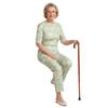 S-3XL Womens Elderly Nursing Floral Print Jumpsuit Short Sleeve Back Zipper Lounging-style Anti-strip Adaptive Rompers for Alzheimer Special Needs