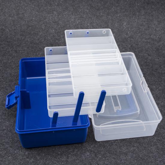 Portable 3/4 Layers Lure Bait Storage Box Fishhook Fishline Fishing Gear Protective Case