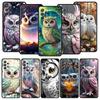 Чехол для телефона Samsung Galaxy A13 A15 A17 A07 A21S A22 A23 A25 A31 A73 A32 A52 A52S A41 5G Мягкий ТПУ Чехол Мультяшный Милый Сова Capas
