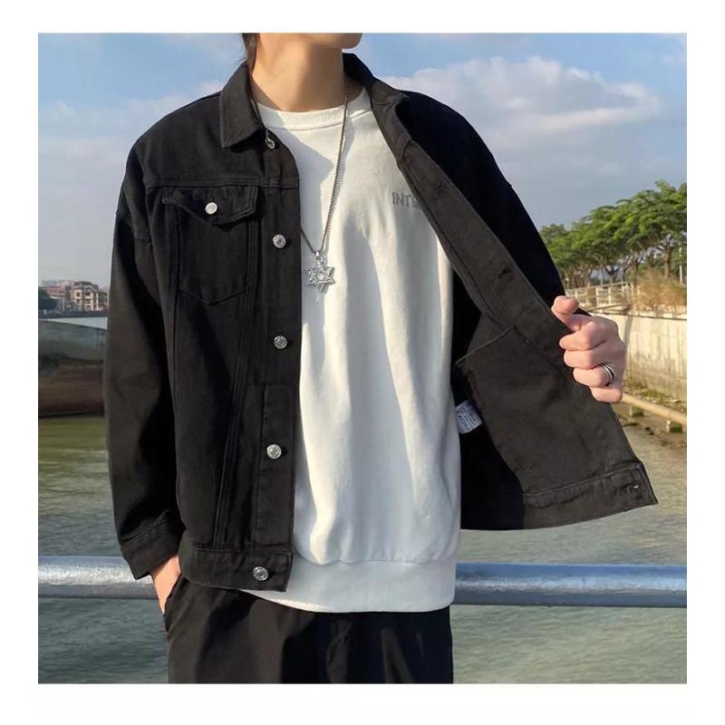 Весенняя повседневная джинсовая куртка, мужская модная брендовая универсальная куртка, мужские студенческие топы, модная мужская джинсовая куртка