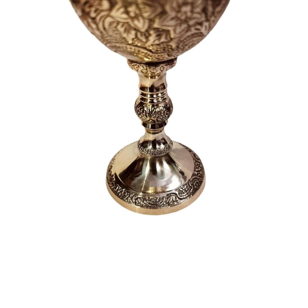 Кубок из чистой латуни, толстостенный, гравированный, посеребренный, чистый, премиальный, бокалы для шампанского, бокал для вина,