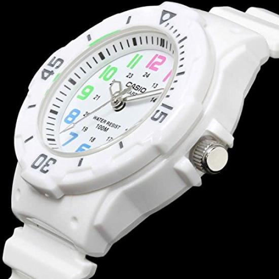 CASIO Дешевые часы Casio Аналоговые Дешевые часы Casio Календарь Полимерный ремешок Белый Многоцветный [Casio] Дайверские Женские LRW-200H-7B [Б/У]