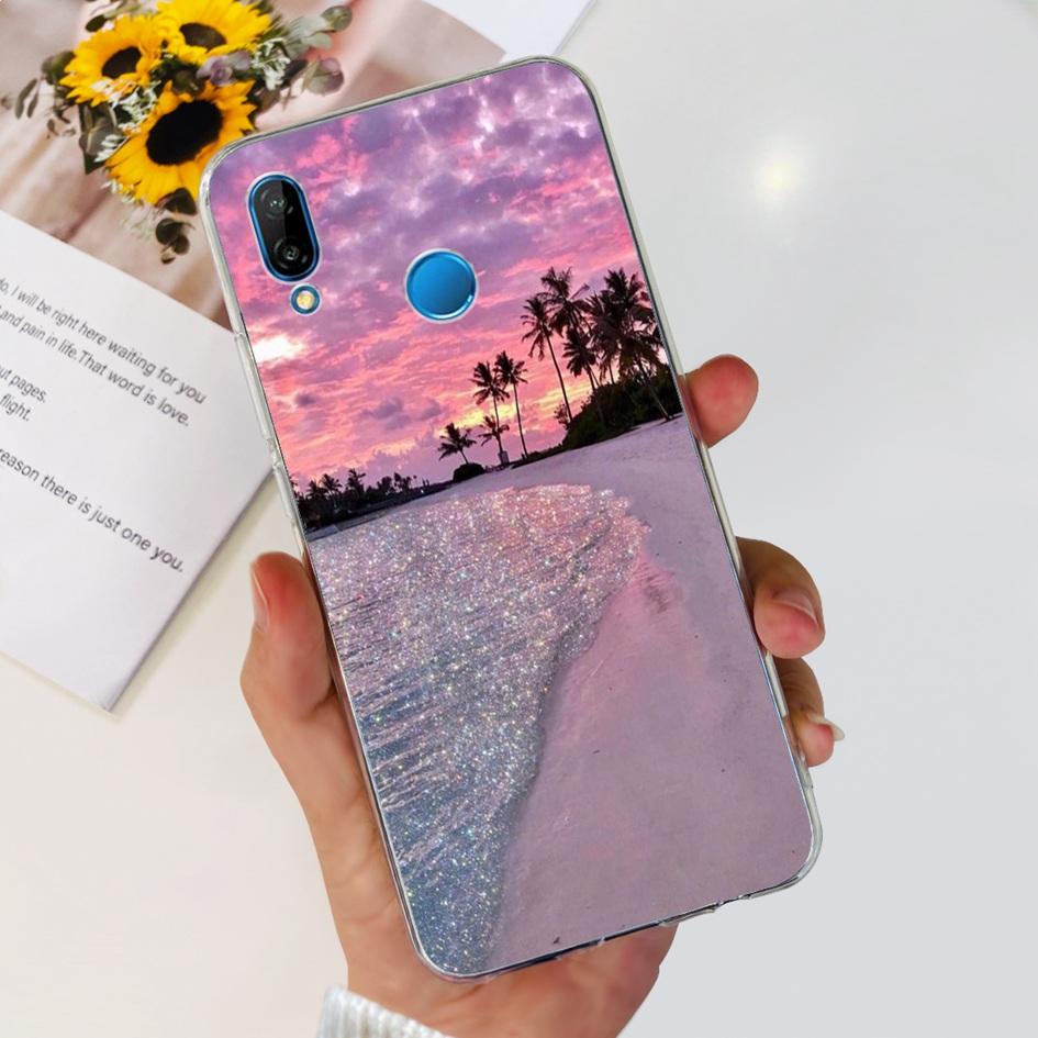 Чехол для Huawei P20 Lite Чехол Милый Астронавт Мультяшный Тонкий Прозрачный Мягкий Силикон Задняя Крышка Телефона Для Huawei P20Lite ANE-LX2 Funda