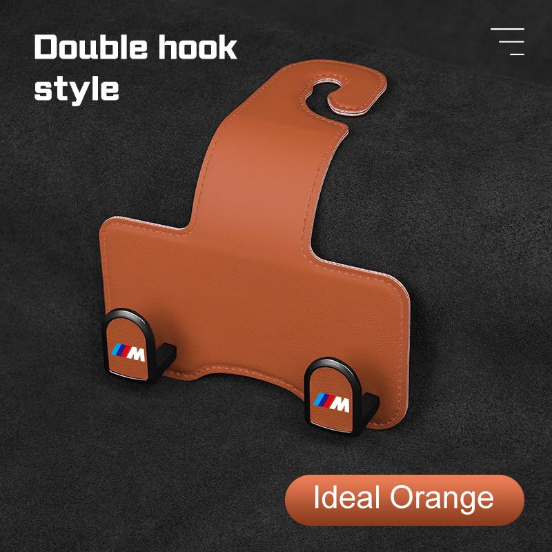 KHQB5 For BMW M M3 M5 M6 E36 E39 E90 E91 E92 E60 E87 F10 F07 F20 F48 IX3 Wheel cap,Leather Car Rear Seat Hook Auto Headrest Dual Hooks
