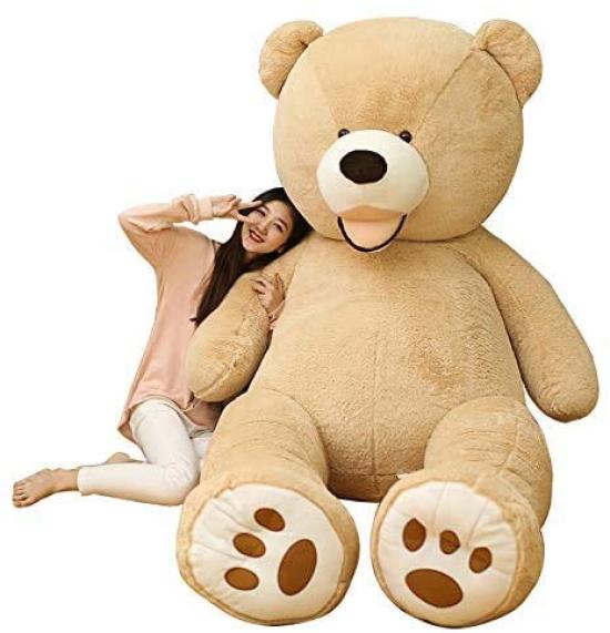 NOVA Plush Extra Teddy Body Cuddle Celebration Gift Toy, Large, Bear, Bear, Pillow, Cushion, Cute, Pillow, (Light Brown, 130cm)