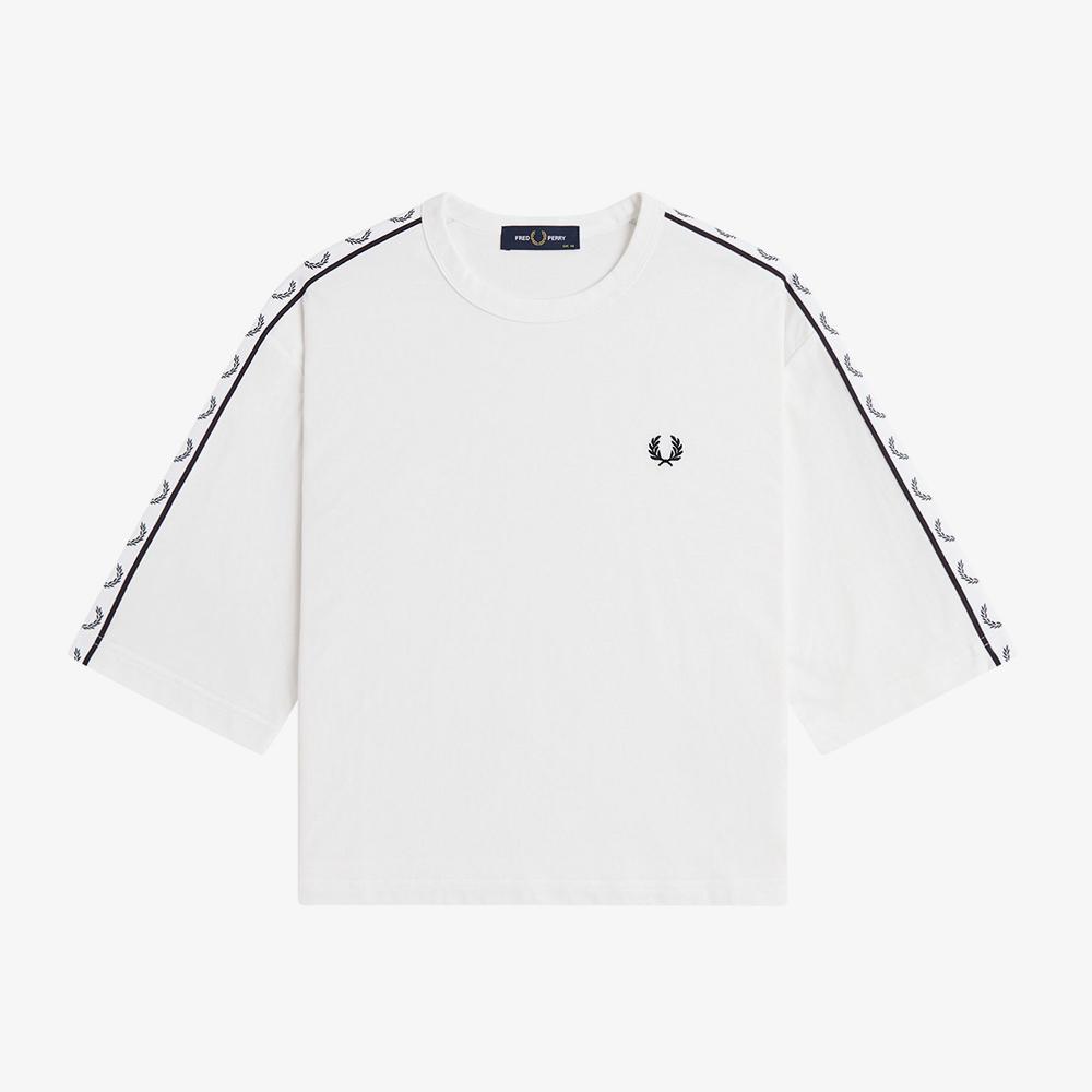 FRED PERRY [Womens] Tape T-Shirt - Snow White Afpf2612160-129