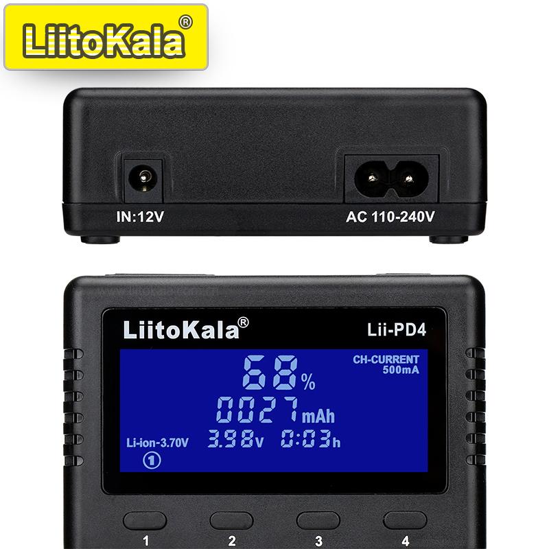 LiitoKala Lii-PD4/PD2 Сетевое PD Зарядное Устройство LCD Быстрая Зарядка 4/2 Слота для 21700/18650/AA/AAA Мультизащита Автоопределение