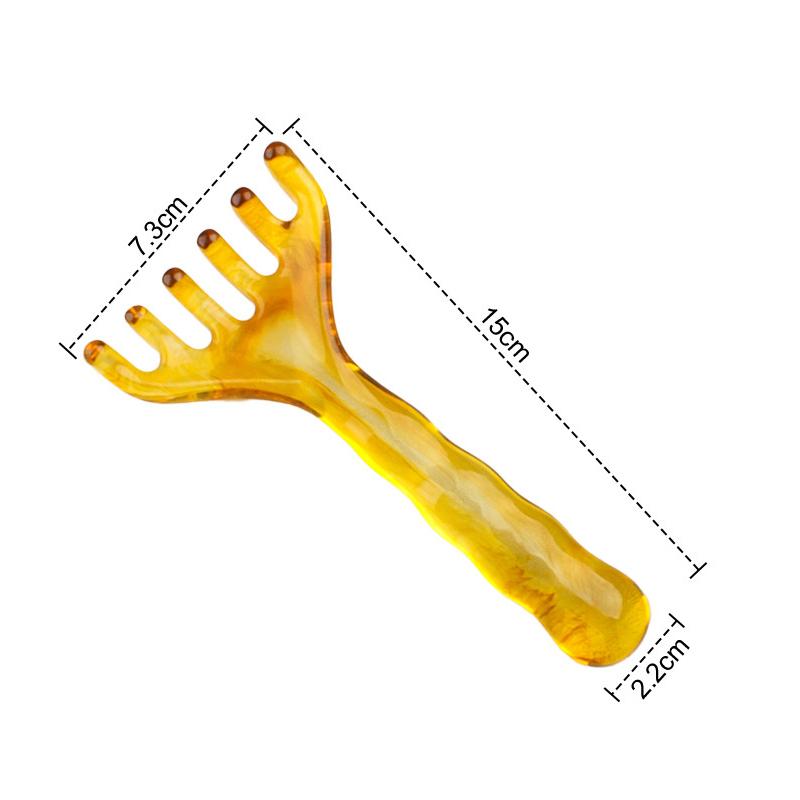 Head Massager Resin Deer Antlers Scalp Massage Gua Sha Head Relax Relief Stress Improve Sleep Scalp Scraping Massager