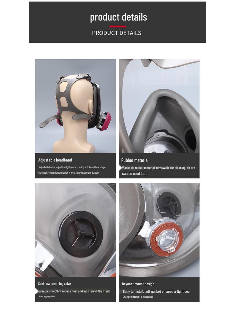 6200 Защитная маска-респиратор для распыления краски, пестицидов, химикатов, газов и формальдегида