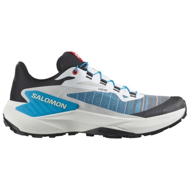 SALOMON GENESIS Износостойкие Дышащие Поддерживающие Низкие альпинистские ботинки Мужские Бело-синие кроссовки 477634