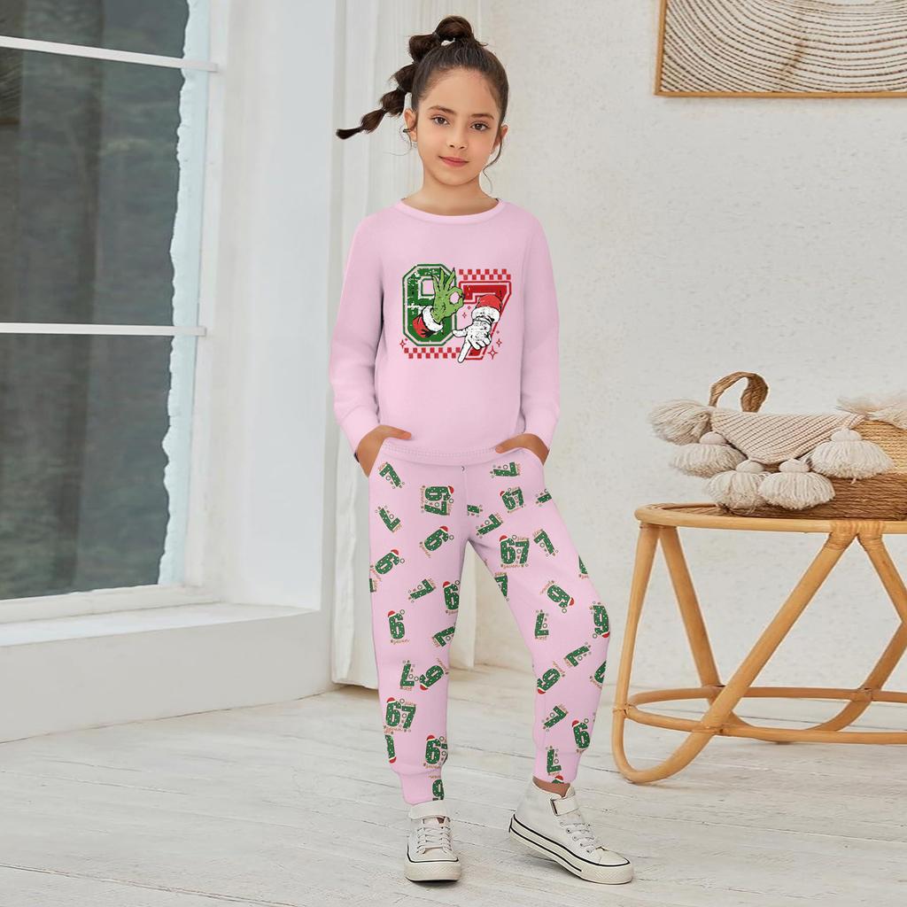 Детский Мальчики И Девочки Тонкий Костюм-двойка С Длинным Рукавом Брюки Костюм-двойка